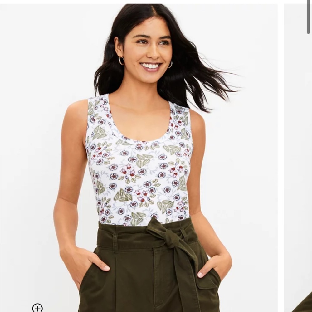 LOFT sleeveless floral tunic. NWT. Smoke free, pet friendly home.